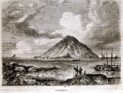 Øya Stromboli på 1800-tallet. av Unknown artist
