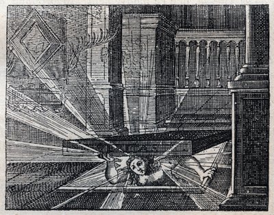 Italienske ordtak: Verita non pua star sepolta - Sannheten kan ikke forbli begravet. Gravering fra 1800-tallet av Unknown artist