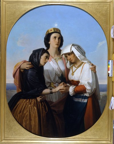 Italia er vertskap for Venezia og Roma (1860) anonyme maleri Museo del Risorgimento Milano av Unknown artist