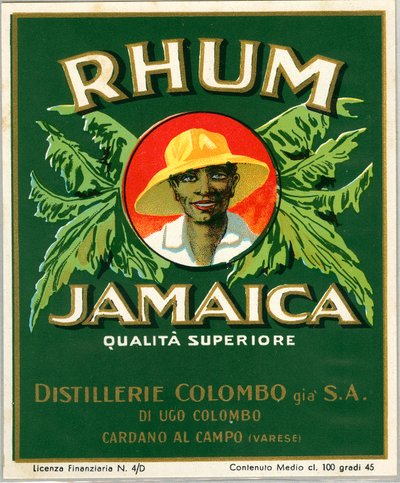 Jamaica rom alkoholreklame (kromolitografi, slutten av 1800-tallet) av Unknown artist
