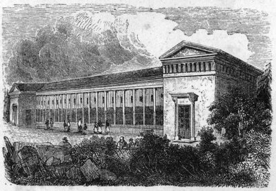 Jardin des Plantes i Paris i 1861: hytte av rovdyr. av Unknown artist