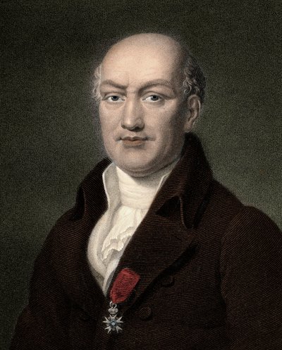 Jean Baptiste (Jean-Baptiste) Joseph Delambre 1749-1822 - gravering - 1800-tallet av Unknown artist