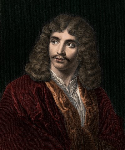 Jean Baptiste Poquelin Moliere 1622-1673 - gravering - 1800-tallet av Unknown artist