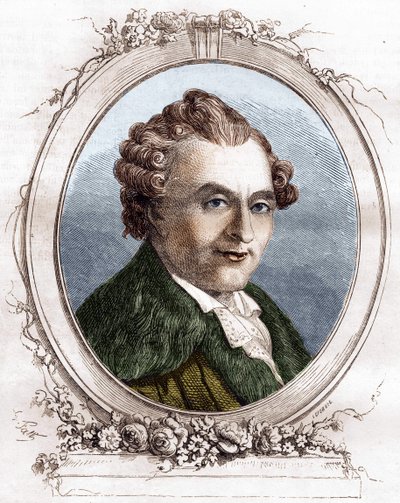 Jean Michel Sedaine. Fransk dramatisk forfatter 1719-1797. av Unknown artist