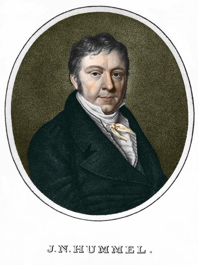 Jean Nepomucene (Jean-Nepomucene) Hummel (Johann Nepomuk Hummel) (1778-1837). Østerriksk pianist og komponist av Unknown artist
