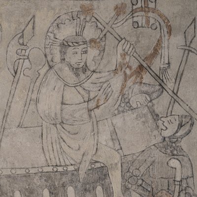 Jesus står opp fra graven (freske) av Unknown Artist