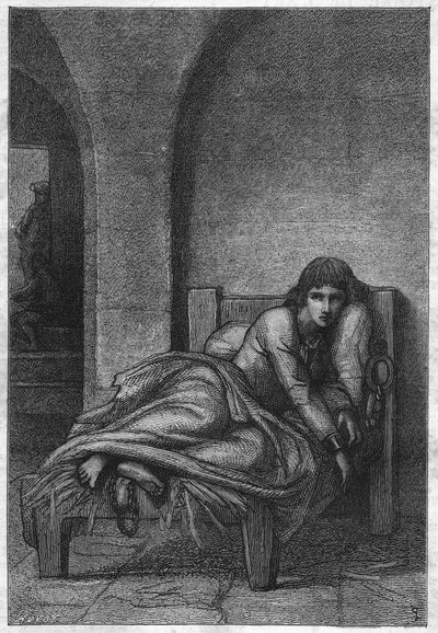 Joan of Arc in the Prison of Rouen - Hundred Years War: Joan of Arc (1412-1431) in the prison in Rouen. In 1431, Jeanne d