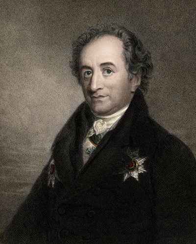 Johann Wolfgang av Goethe 1749-1832 - gravering - 1800-tallet av Unknown artist