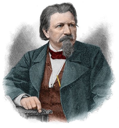 Karl Ferdinand Gutzkow (1811-1878), tysk forfatter, dramatiker og journalist. av Unknown artist