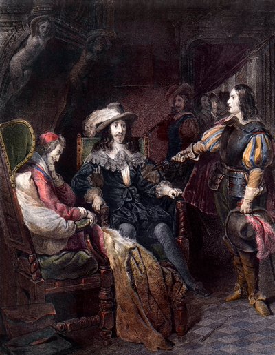 LOUIS XIII, konge av Frankrike med Henri Coiffier de Ruze d