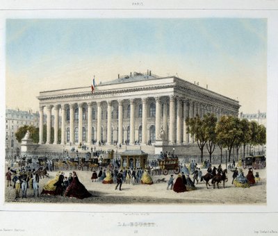 Paris-børsen - Litografi av Unknown artist