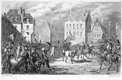 Nasjonalgarden i Varennes (22. juni 1791) - i «Fasttes de Gardes Nationales de France» av Unknown artist