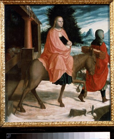 ""The Flight into Egypt"" (The Flight into Egypt) Maleri av uidentifisert kunstner fra 1400-tallet. Pushkin-museet, Moskva av Unknown artist