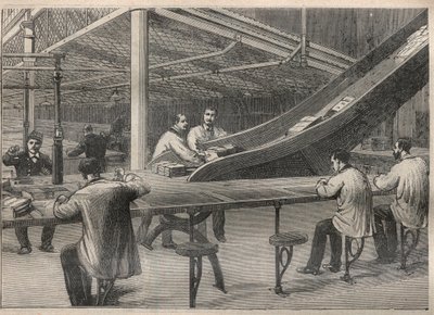 Brevpost: stempling av brev på Hotel des Posts i Paris av Unknown artist