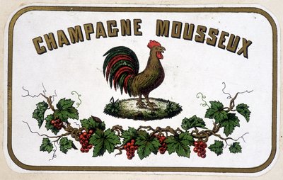 Etikett "" Champagne Sparkling"". s.d.. av Unknown artist