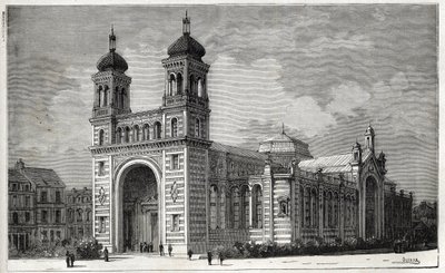 Le Palais Rameau (1878-1881) in Lille - engraving of 1884 av Unknown artist