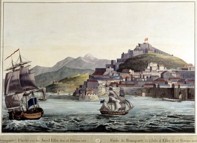 Lekkasje av Napoleon Bonaparte fra Elba 26/02/1815. av Unknown artist