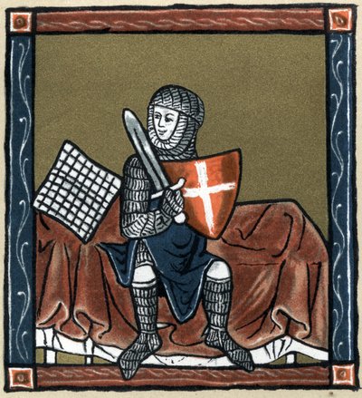 Legend Arthurian: Gauvain-ridderen på den magiske sengen. I "History of French Literature" av Hermann Suchier av Unknown artist
