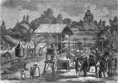Les Machines agricole av Mr. Joseph Pinet Jr., byggmester i Abilly (Indre et Loire) i 1865. av Unknown artist