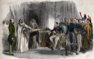 Frigjøring av Abd-el-Kader av Napoleon III fra slottet Amboise av Unknown artist