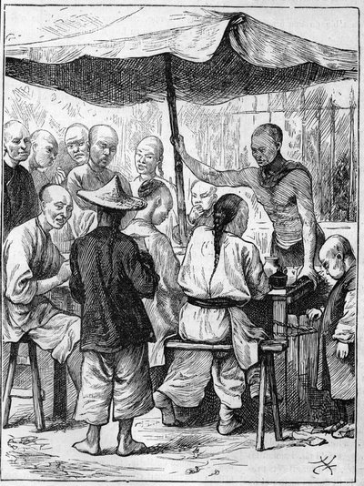 Livet i Kina på 1800-tallet: Uteservering. av Unknown artist