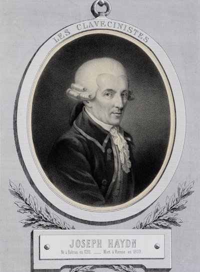 Medaljongportrett av musiker Franz Joseph Haydn (1732-1809) av Unknown artist