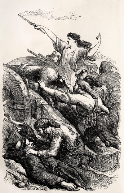Lord Byron-illustrasjon av en scene fra diktet 