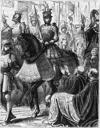 Louis XII (1462-1516) entering Genes (Italy). av Unknown artist
