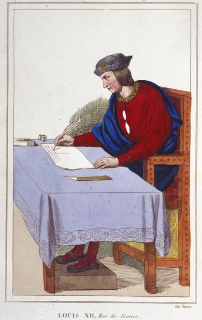 Ludvig XII (1462 -1515), konge av Frankrike, gravering fra 1830 av Unknown artist