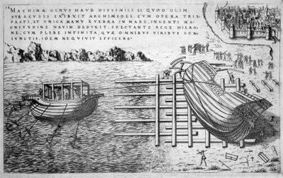 Maskin for utsetting av skip på 1500-tallet - utg. 1578 av Unknown artist