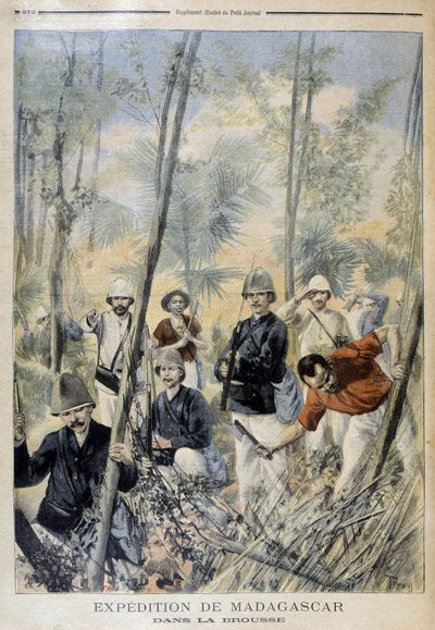 Madagaskar-ekspedisjonen: i bushen - i "" Le Petit Journal", august 1895 av Unknown artist
