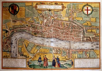 Kart over London på 1500-tallet. av Unknown artist