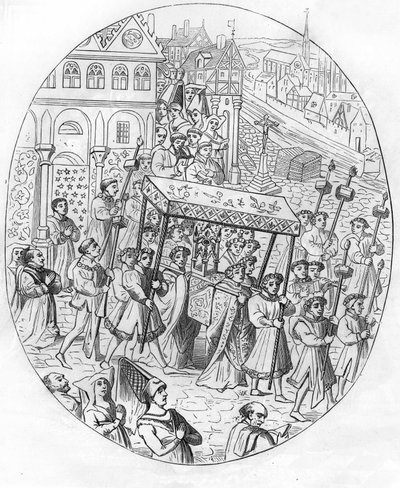 Mars av et juvelerselskap på 1400-tallet. av Unknown artist