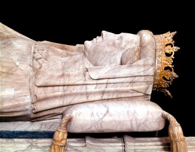 Margaret I av Danmark - Løgnende dronning Margarita Iere av Danmark (1353-1412). Kor fra Cathedrale di Roskilde, Danmark av Unknown artist