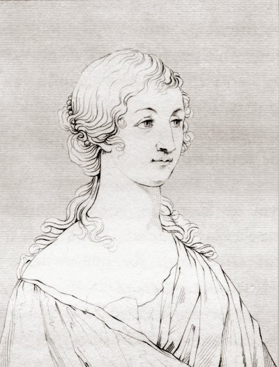 Marie-Madeleine Pioche de La Vergne, grevinne av La Fayette, ca. 1634–1693, Fra Det historiske galleriet for portretter og malerier, utgitt 1808. av Unknown Artist