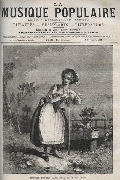 Marie Justine Benoite Duronceray (Madame Favart) in “” Ninette a la cour ou le Caprice amoureux”” - comedy in three acts and verse, melee d