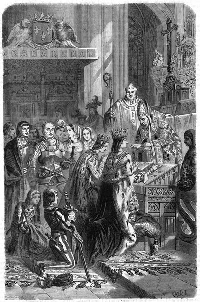 Marriage of Charles VIII, King of France, and Anne of Brittany at the Château de Langeais on December 6 av Unknown artist