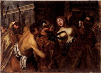 Martyrium av Saint Agatha av Sicilia (olje på lerret av Unknown artist