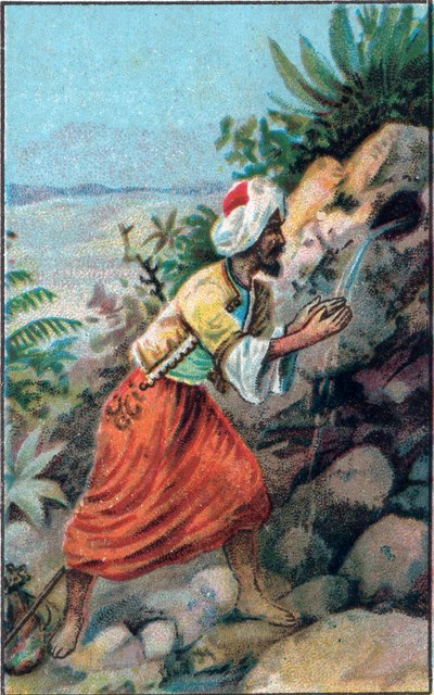 Maruf har kilden: Fortellingen om Ma'ruf (Maruf) spareren "De tusen og en natt" (1001 netter eller Le mille e una notte, Arabian Nights), kromolitografi fra slutten av 1800-tallet. av Unknown artist