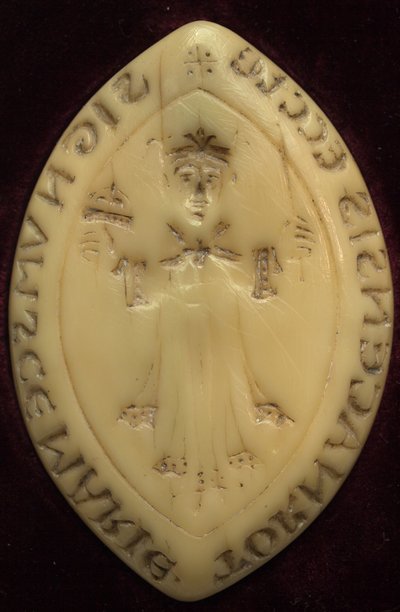 Matrise av seglet til kapittelet i Tournai. Brukt siden 1100-tallet. Med bildet av merovingerkongen Chilpéric (elfenben( av Unknown artist