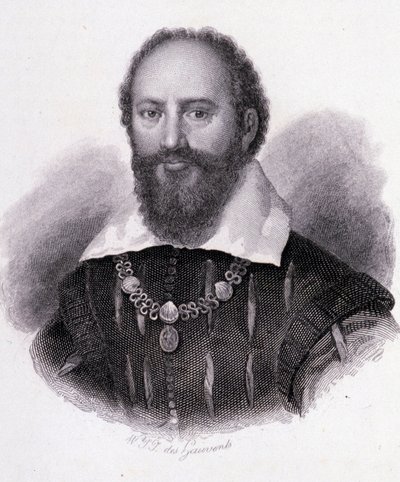 Maximilian av Bethune (1560-1641) hertug av Sully, gravportrett av Unknown artist