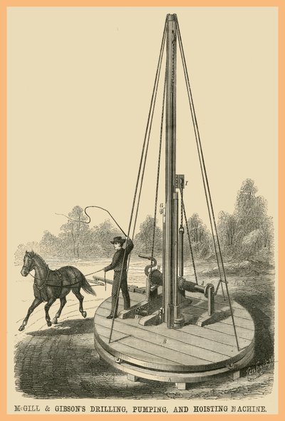 McGill - Gibsons Boring, Pumping - Heisemaskin av Unknown Artist