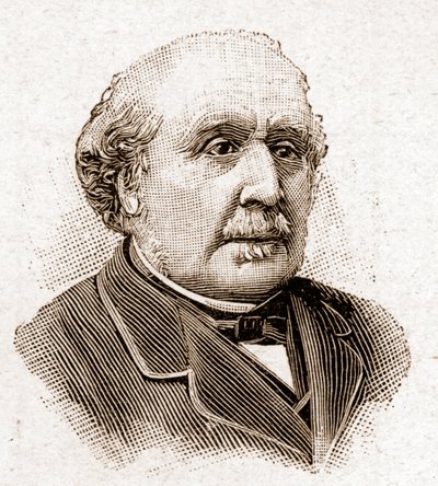 Medlemmer av Academy Francaise i 1895: portrett av Albert, hertug av Broglie (1821-1901), fransk historiker og politiker. av Unknown artist