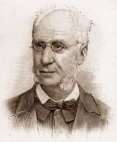 Members of the Academy Francaise in 1895: portrait of Emile Ollivier (1825-1913), French politician. av Unknown artist