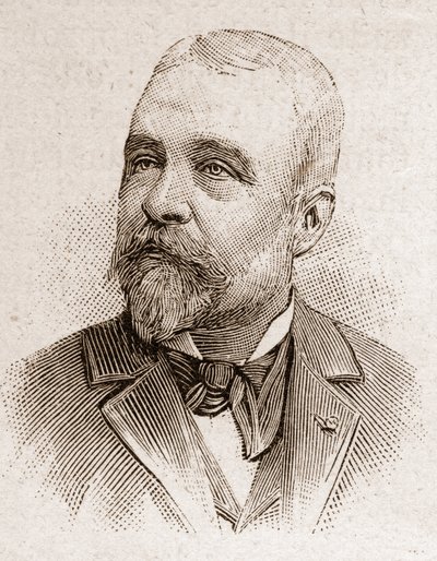 Medlemmer av Academy Francaise i 1895: portrett av Ernest Lavisse (1842-1922), fransk historiker. av Unknown artist