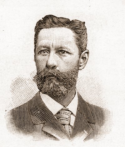 Medlemmer av Academy Francaise i 1895: portrett av Eugene-Melchior (Eugene Melchior) de Vogue (1848-1910), fransk forfatter. av Unknown artist