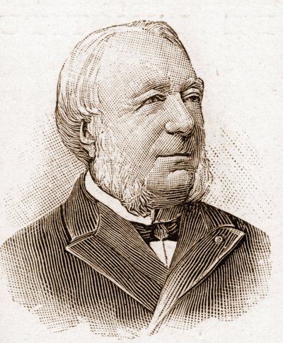 Medlemmer av Academy Francaise i 1895: portrett av Marie Louis Antoine Gaston Boissier (1823-1908), fransk historiker og filolog. av Unknown artist