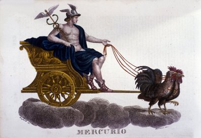 Merkur. 1800-talls gravering. av Unknown artist