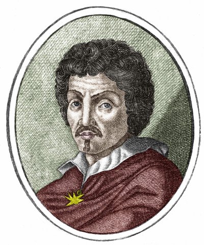Michelangelo Merisi dit il Caravaggio or Caravaggio (1569 - 1609), engraving 17th century. av Unknown artist