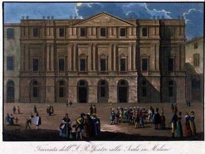 Milano, La Scala, rundt 1810. av Unknown artist